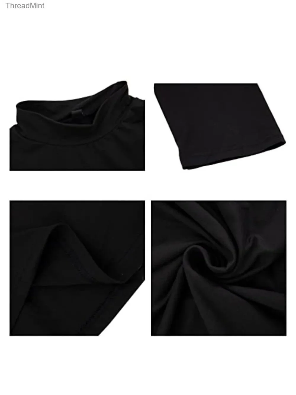 Men's Mock Turtleneck Long Sleeve T-Shirt Slim Fit Thermal Undershirt